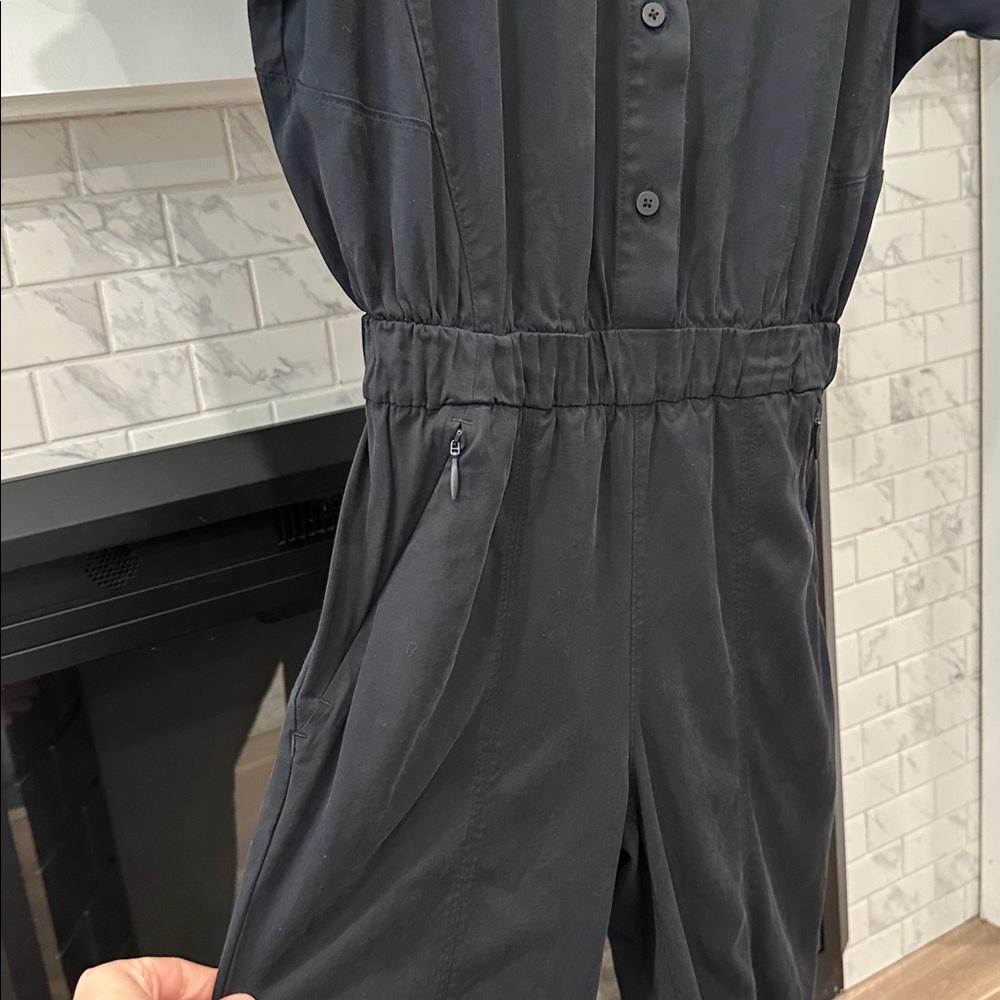 Lululemon Athletica perfectly poised short sleeve Black Jumpsuit - Picture 7 of 9